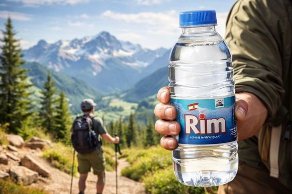 Rim bottle on hike